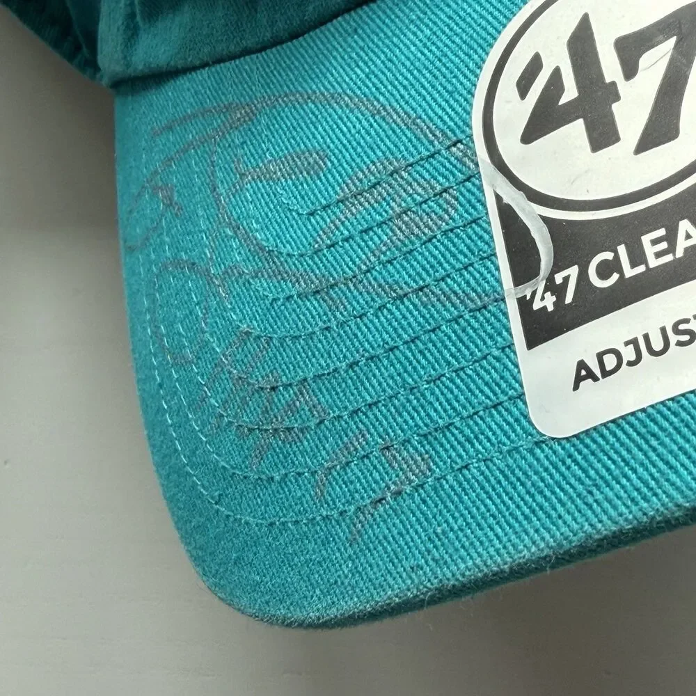 47 Brand Jason Taylor #99 Miami Dolphins Hat NFL Adjustable Autograph/Signed New